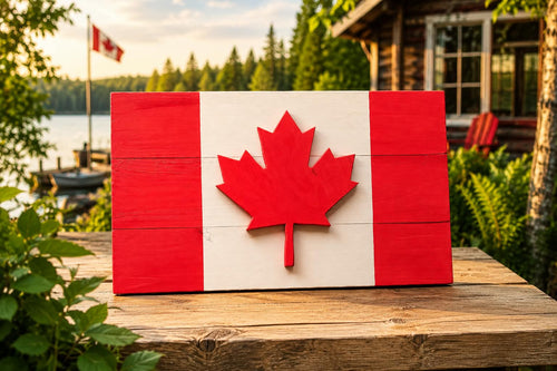 Canada flag 3D Classic Wooden Canadian Flag