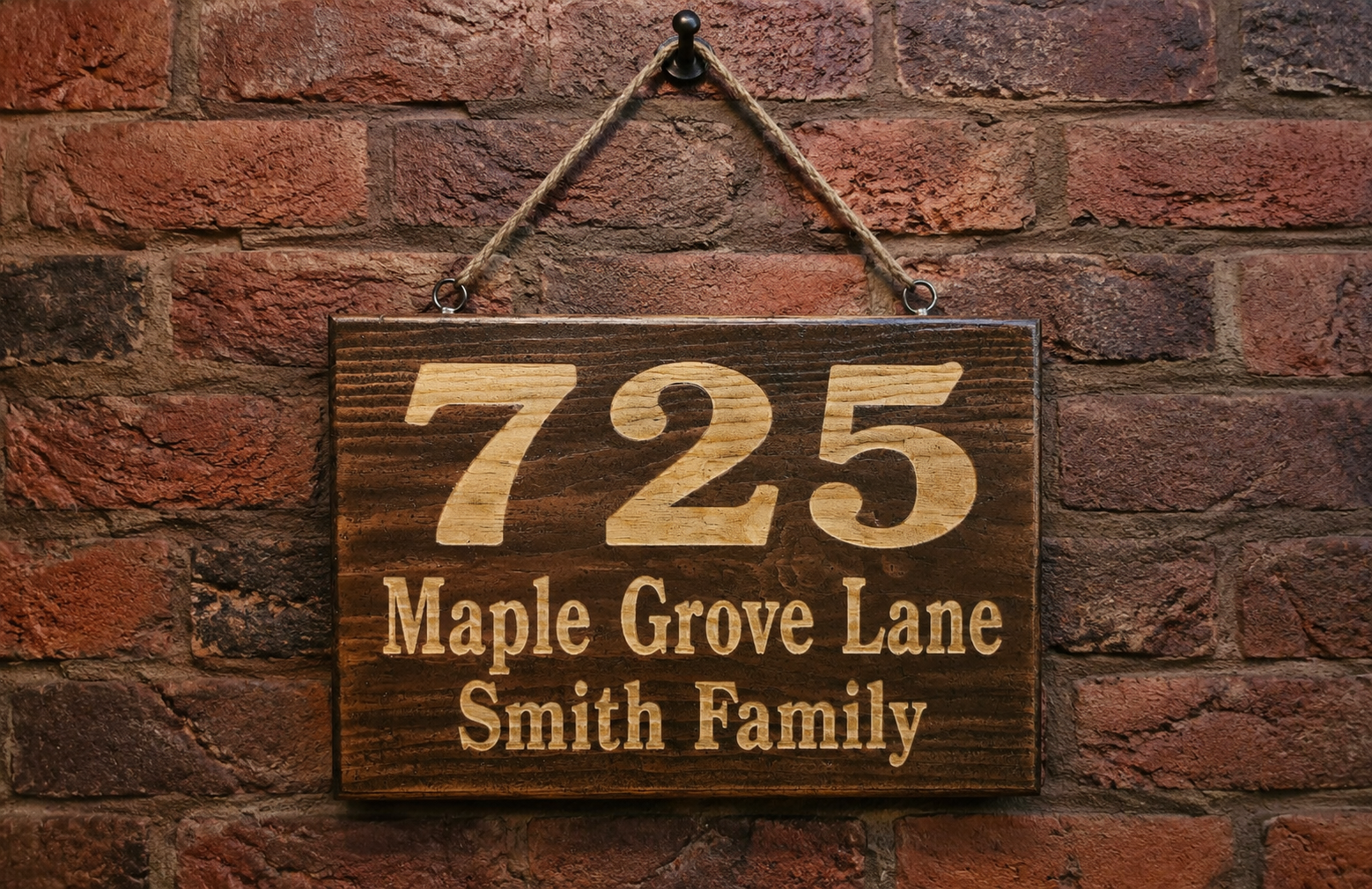 Personalized Wooden Address Sign | Custom House Number Sign | Rustic Home Décor | Handmade Housewarming Gift